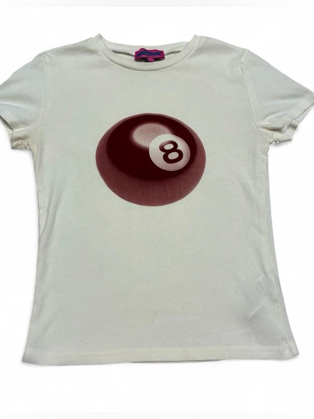 Edikted Burgundy 8 Ball Baby Tee Size Small